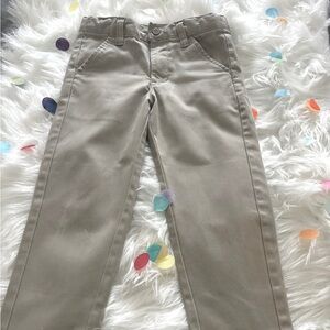 Children’s Place boys size 5 straight leg pants beige/tan adjustable waist